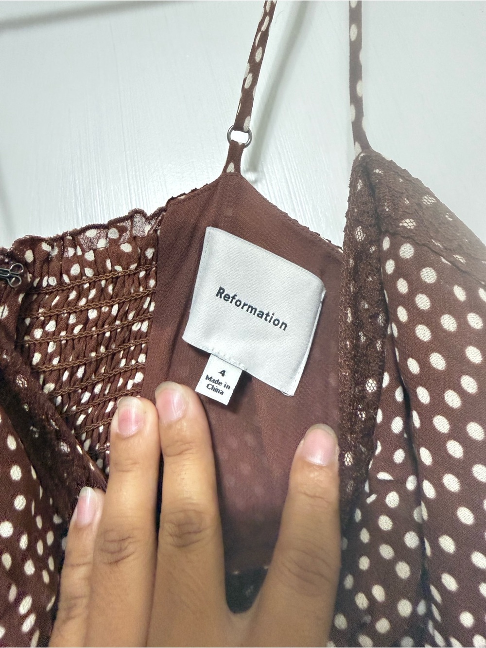 Reformation Citrus Dress in Choco Dot - Picture 5 of 6
